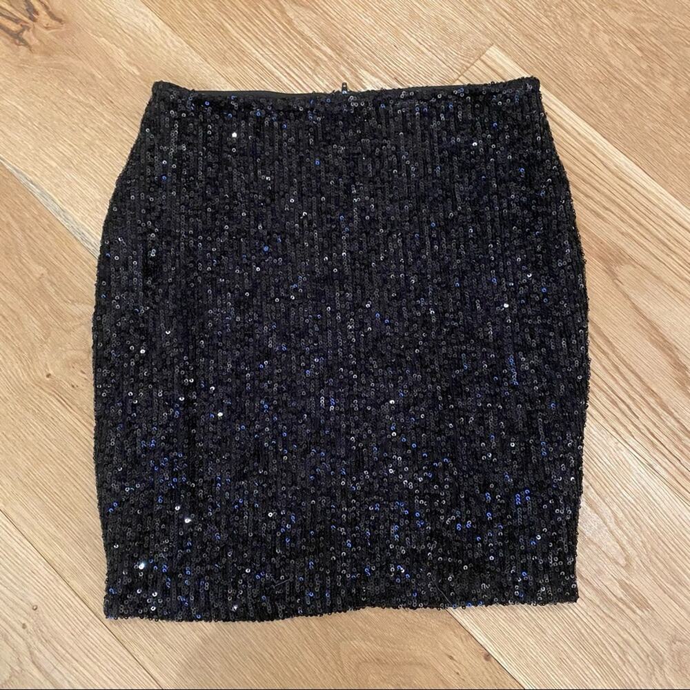 Banjul Sequin Mini Skirt Black